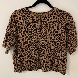 Cheetah print cropped top